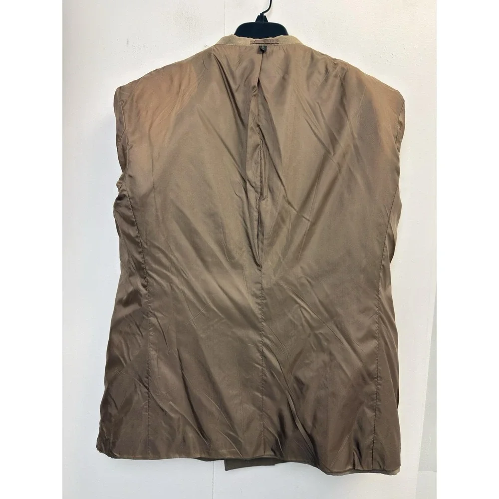 Bonelli Double Breasted Jacket Mens 44R Blazer Brown‎ Peak Collar Pinpoint